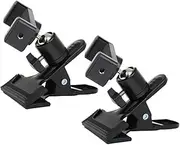 Kisangel 2pcs Guitar Phone Holder Rotation Bracket Mobile Phone Clamp for Live Streaming Practice