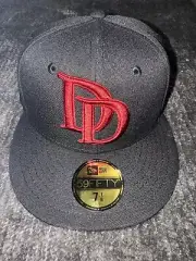Daredevil Black New Era 7 1/8 59Fifty Fitted Hat Black Disney+ Plus Born Again