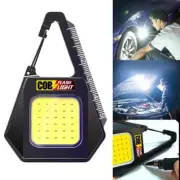 Mini 500LM COB LED Flashlight Work Light USB Rechargeable Torch Keychain Lamp US