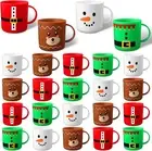 24 Pcs Christmas Mugs Set Christmas Santa Elf Snowman Elk Mugs Christmas Mugs Ch