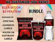 Digital Game theme theme chip bag. Ready to print. Gaming party favors