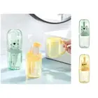 Washing Cup Transparent Storing Portable 2-in-1 Toothpaste Holder Box Wash Cup