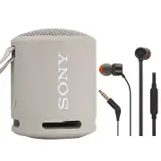 Sony SRS-XB13 Extra Bass Portable Wireless Speaker (Taupe) and In Ear Headphones