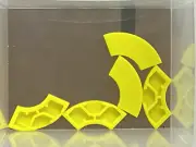 LEGO Parts - Neon Yellow Tile, Round Corner 2 x 2 Macaroni - No 27925 - QTY 5
