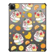 iPad Pro 12.9-inch (5th/6th gen) iPad Impact Case Magical Unicorn Rainbow Macaron with Lemon Banana Orange Pine Apple Tangerine - Cute Fairy Animals with Sweet Cakes & Cartoon Fruits