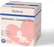 MILDPLUS Disposable Changing Pads Liners 18"x26"(50pcs) Baby Pads, Hot Air Cotton Surface Pee Pads, Waterproof & Absorbent Diaper Changing Pads, Disposable Underpads for Baby, Toddler or Pet