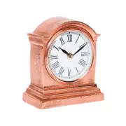 SSH COLLECTION Hutt Small Table Clock with Round White Face - Copper