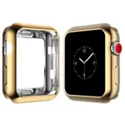 Smart Watch Cases 42Mm Soft Flexible Lightweight Tpu Plated Protector Case For Apple Watch Champagne Gold