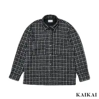 在飛比找momo購物網優惠-【KAI KAI】格紋編織粗花呢襯衫外套(男款/女款 粗花呢