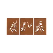 Tuscan Path 3 Piece Rust Gumtree Wall Art