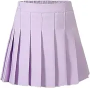[HENORD] Girls Pleated Skirt Elastic Waist Uniform Skirt Mini Skirt School Girl Skirts Tennis Skorts Casual Skirt