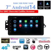 7'' Android 14 1+16GB Car Stereo GPS For GMC Chevrolet Cadillac Hummer 2003-2006