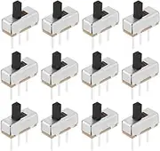 100Pcs Micro Slide Switch 2 Position 3 Pin Slide Switch SPDT ON/Off Toggle Switches Accessories for Musical Instruments Electric Toys Fax Machines