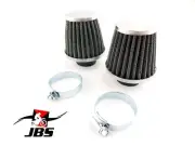 JBS PERFORMANCE 35mm HI FLOW CHROME POD AIR/FILTER UNIVERSAL CLEANER SET OF 2