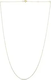 [JewelryWeb] 14k Gold Yellow Shiny Extenders At 41 Centimeters 43 Centimeters Loose Rope Chain Spring-Ring Clasp Necklace Chain-Necklace for Women and Men