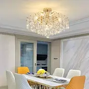 LED Chandeliers Modern Luxury, 42/50/60/80cm 6/6/12/14-Light Gold Crystal for Home Interiors Kitchen Bedroom Iron Art Tree Branch Lamp Creative Lamp Light Warm