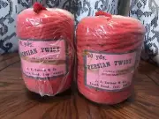 Lot of 2 Persian Twisted Cord 90 Yards Each Dark Red Macrame USA
