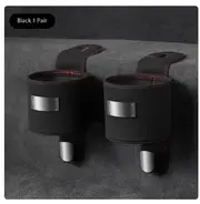 Car Hook Storage Box Seat Back Milk Bottle Beverage Cup Holder Suede Rear Storage Car Storage Box Hook Black 2pcs