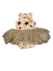 BONDS Baby Girls Dress Tutu White & Black Stars Bodysuit Romper Size 00