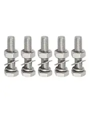 25pcs M6 x 20mm Hex Bolt and Nut Screws Assortment with Washers Stainless