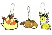 Flareon & Eevee & Jolteon Pokemon Rubber mascot Eevee Special Ver.2 Charm