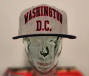 Mitchell & Ness Washington Wizards Snapback Hat - Gray Blue & Red Cap