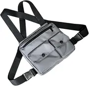 Mipcase Fashionable Male Chest Bag Lightweight Vest Pack for Outdoor Activities Versatile Utility Chest Pack for Hiking Shopping and Travel