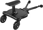 Stroller Board Attachment, Stroller Ride Board, Bugy Board with Detachable Seat, Kidy Board Pram Accessory, Stroller Board for Sitting Or Standing, Kidy Stand Board for Kids