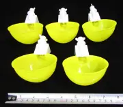 5 Automatic CHICKEN Duck Hen Water CUPS Poultry Drinking Bowl Feeder Waterers