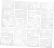 Beatifufu 20Pcs Bird Flower Painting Template Reusable Stencil for DIY Crafts Durable Drawing Templates for Creative Projects for Adults