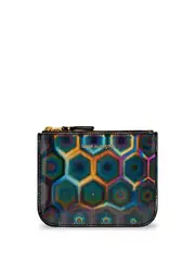 [COMME des GARCONS WALLET] 黑色彩虹全息小號手袋