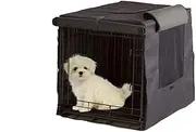 J&C Pet Cage Cover 23x20x18in Small Size Dog/Cat Cage Dust Cover Waterproof Protective Cover Dog Crate Cover for Small Pets Box Cage Black