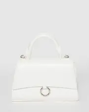 White Coraline Top Handle Bag