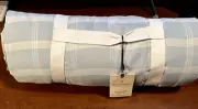 72"x72" Bold Stripe Picnic Blanket Cream/Light Blue/Red - Hearth & Hand with