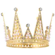 Pearl Crown Hair Ornament Tall Rose Gold Ball Cake Topper Mermaid Decoration