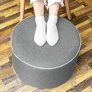 AbunHeri Outdoor Ottoman Outdoor Ottomans for Patio 19x12 Inches Modern Lightweight Foam Stuffed Pouf Outdoor Footstool Footrest Foot Stool Waterproof (Gray)