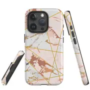 For iPhone 15 Pro Case, Shielding Cover, Marble Pattern