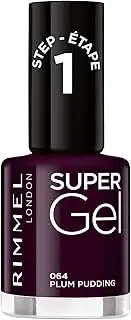 Rimmel London Super Gel Nail Polish #064 Plum Pudding 12ml