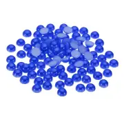 250Pcs Flatback Pearls Beads for Crafting, 10mm Resin Beads, Bright Blue