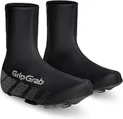 GripGrab Ride Waterproof Windproof Road Bike MTB Cycling Overshoes Adjustable Bicycle Rain Shoe Covers Black Neon Yellow