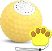 Remote-Control Ball Cat Toy-Two Modes Realistic Bird Calls Remote Control Type-C Charging-Active Rolling Ball for Cats Cat Toy-Safe and Easy to Clean. Yellow