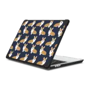 MacBook Pro 13-inch (M1 / M2 / Intel) Bounce Case Corgi print pattern navy cute gift for dog person with welsh corgi gift love macbook sleeve tech accessories corgi