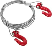 Cabilock Simulation Climbing Car Trailer Hook Cable Attachment Wire Rope Tow Hook for Rc Crawler Car Scx10 90046