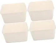 SOESFOUFU Space-saving Trunk Storage Box with Lids for Closet 4 Pack Clothes Storage