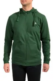 Sergio Tacchini Men's Army Green Hooded Full Zip Brushed Track Jacket Hoodie