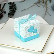 Love Heart Baby Shower Favour Boxes 10pk - Blue