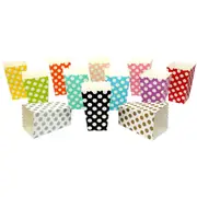 Mini Popcorn Boxes x12 Polka Dot Party Favour Kids Movie Night Birthday Decor
