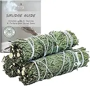 Smudge Sticks 3 Pack for Cleansing House, Meditation, Yoga, Negative Energy Cleanse, and Smudging with Starter Guide | 4 Inch Organic Sage Bundles (Cedar)