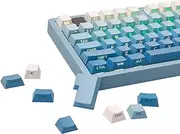 EPOMAKER 133-Key Double-Shot Side-Printed PBT Keycap Set for Mechanical Gaming Keyboard, Compatible with ANSI Layout, MX-Clone Switches Cherry/Gateron/Kailh Switch (Sky Blue, Cherry Profile)