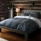 Handmade Bone Inlay Floral Bed – Luxury Wooden Bed with Intricate Design